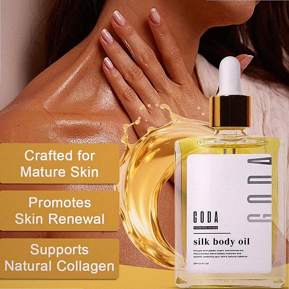 1~2Pack GODA Silk Body Oil Silk Body Oil Goda Perfume Oil Bath & Shower Oil