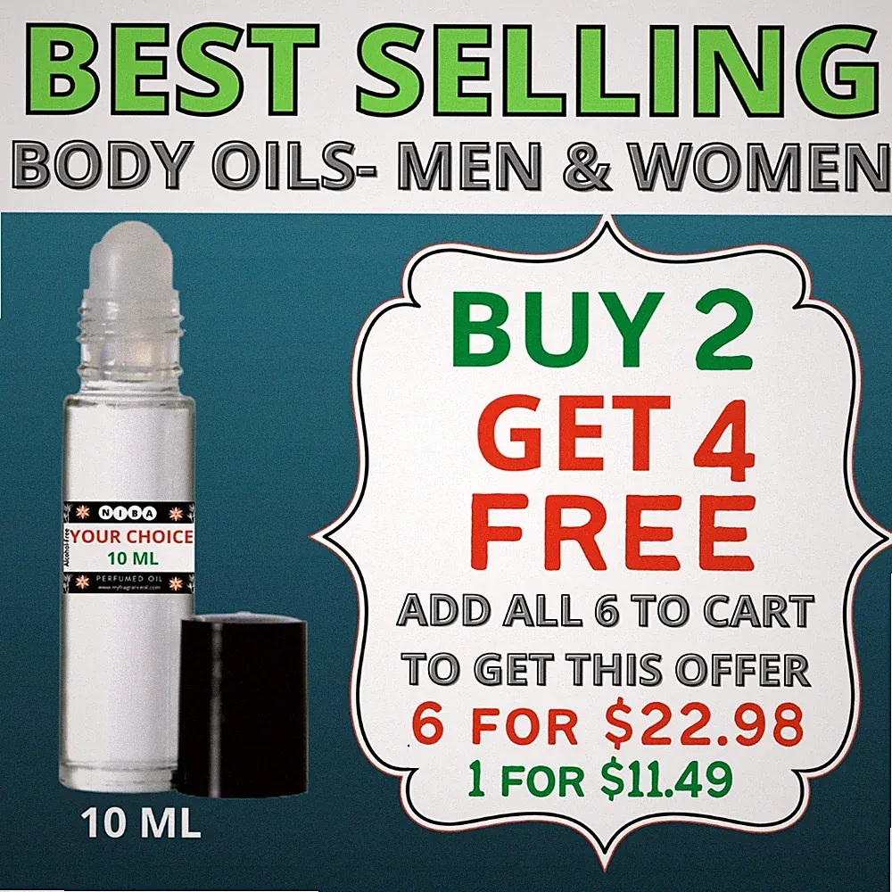 10 ML PREMIUM BODY OIL WITH ROLL-ON, FRAGRANCE OIL, PERFUME OIL FOR MAN, WOMAN