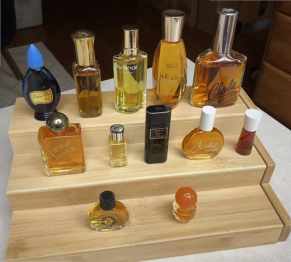 12 Glass Perfume Bottles Various Designers Full 1960’s 1970’s Old Stock MCM New