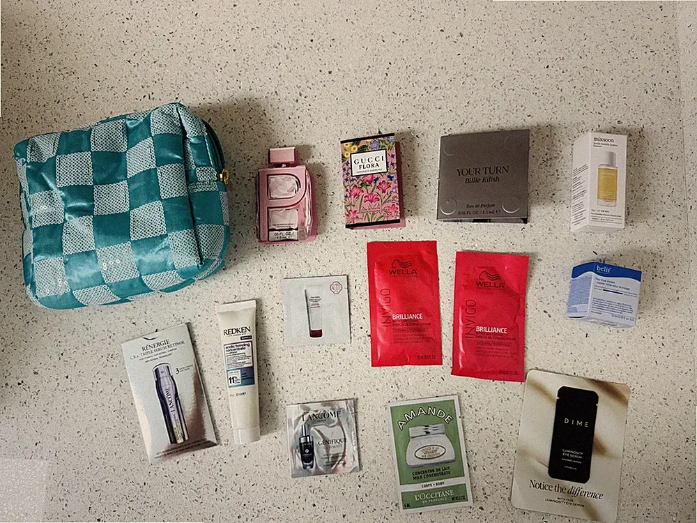 14 Piece Mixed Beauty Set- skin/hair Care Samples/Lancome/Gucci/Wella/Redken Lot