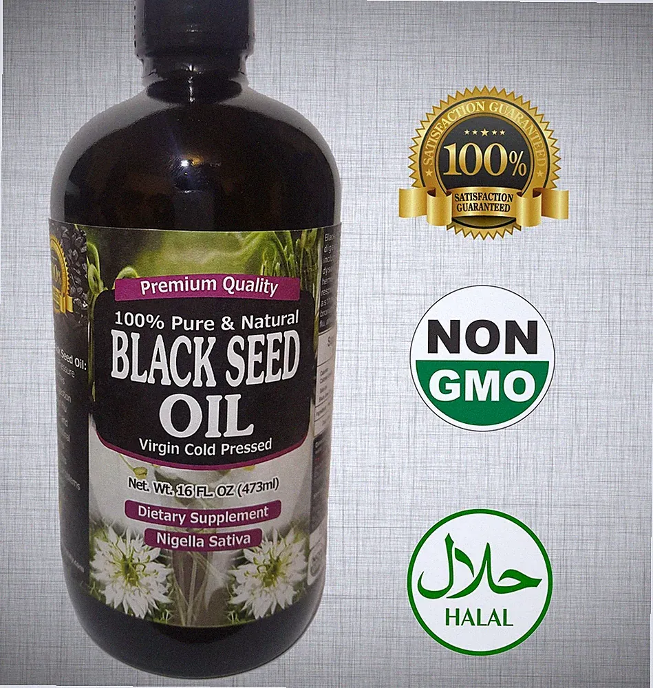 16 oz - Black Cumin Seed Oil Nigella Sativa (100% PURE & COLD PRESSED)