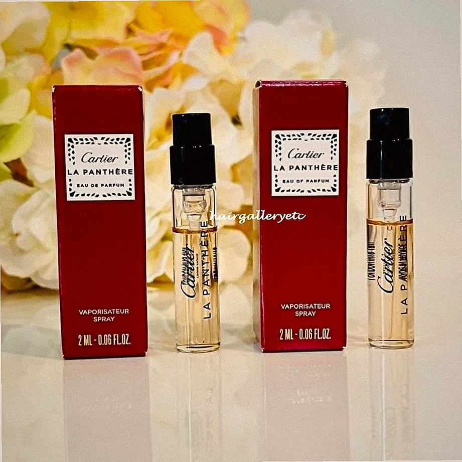 2 Cartier La Panthere EDP Perfume Sample Spray 2 ml each NEW & FRESH