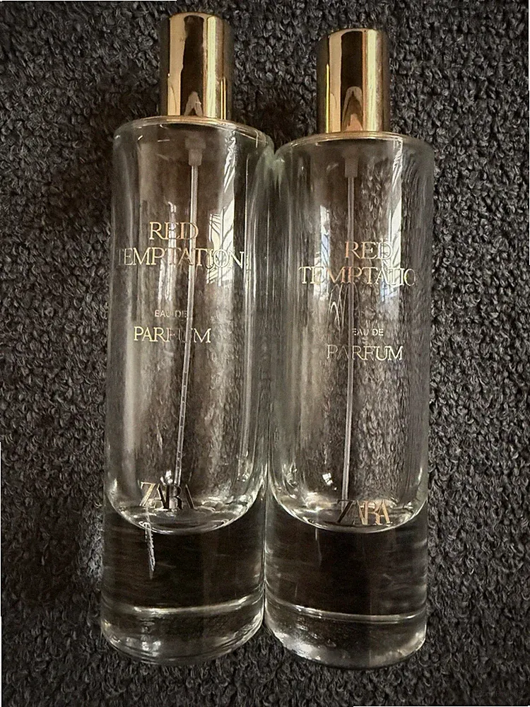 2 EMPTY RED TEMPTATION Bottles Of ZARA 60ml NO BOX