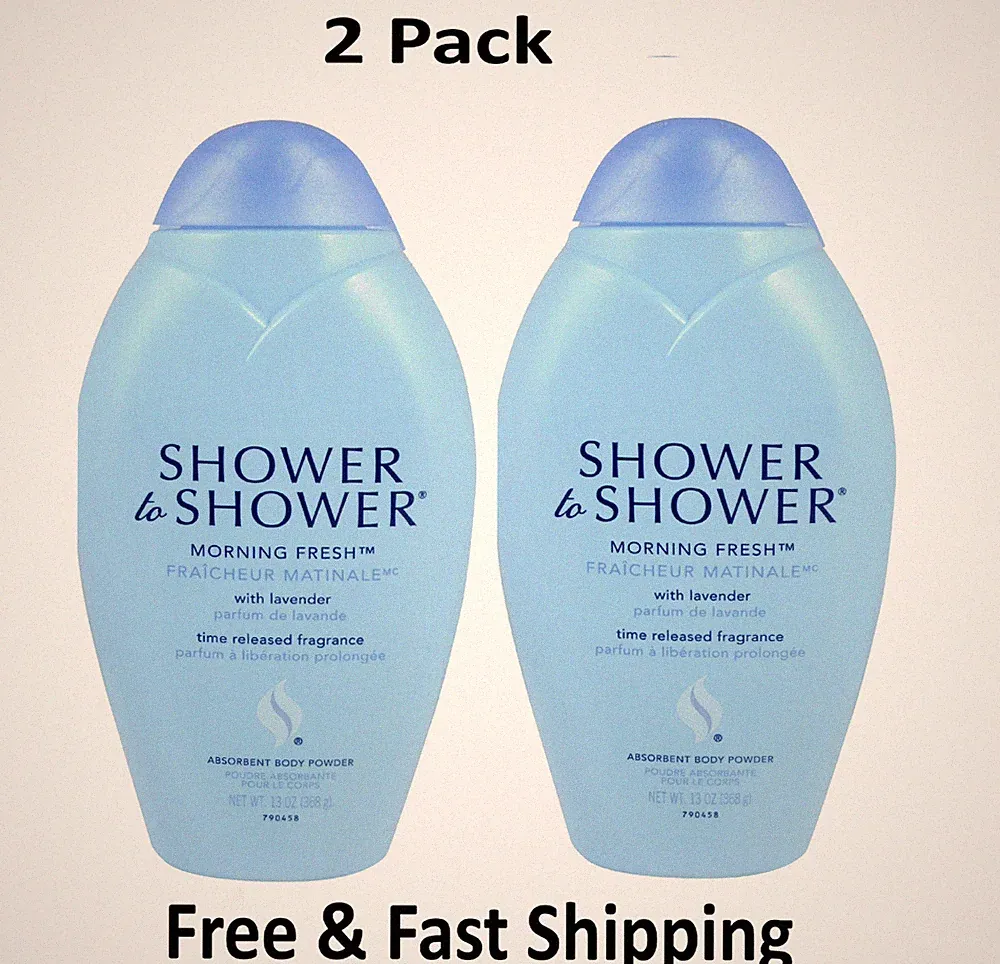 (2 pack) Shower to Shower Talc Free Body Powder Moisture Control for Women and M