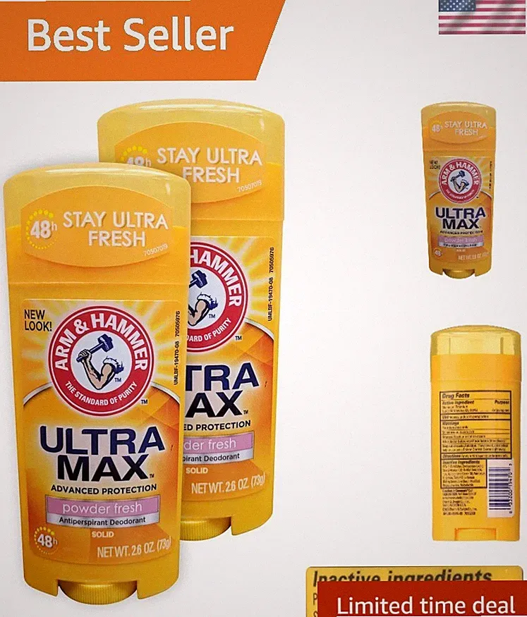 2-Pack Ultramax Baby Powder Scent Antiperspirant Deodorant - All Day Freshness