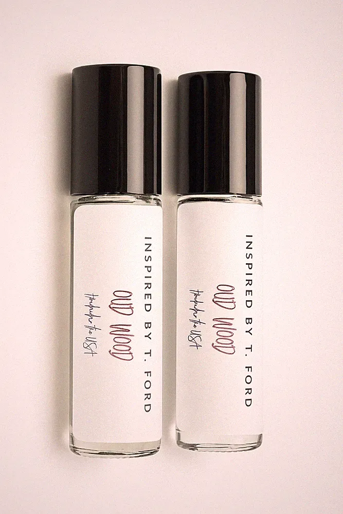 2 PCS Perfume Oil Roll Ons – Impression of Tom Ford Oud Wood - Travel Size