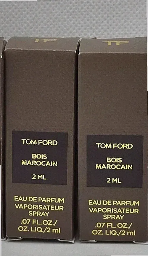 2 Tom Ford Perfume Bois Marocain Womens Eau de Parfum 2 mL Each Tot 4 ml L11
