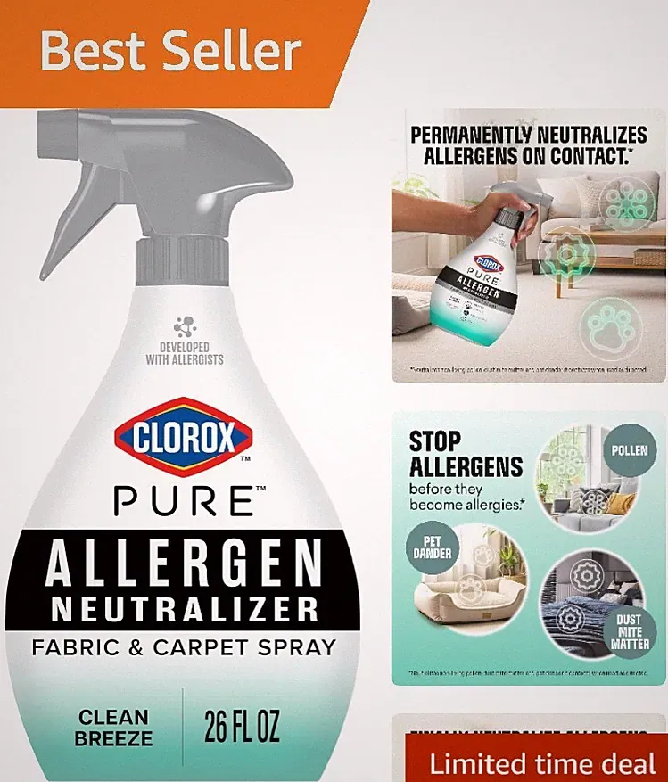 26 Fl Oz PURE Allergen Neutralizer Fabric Spray - Refreshing Clean Breeze Scent