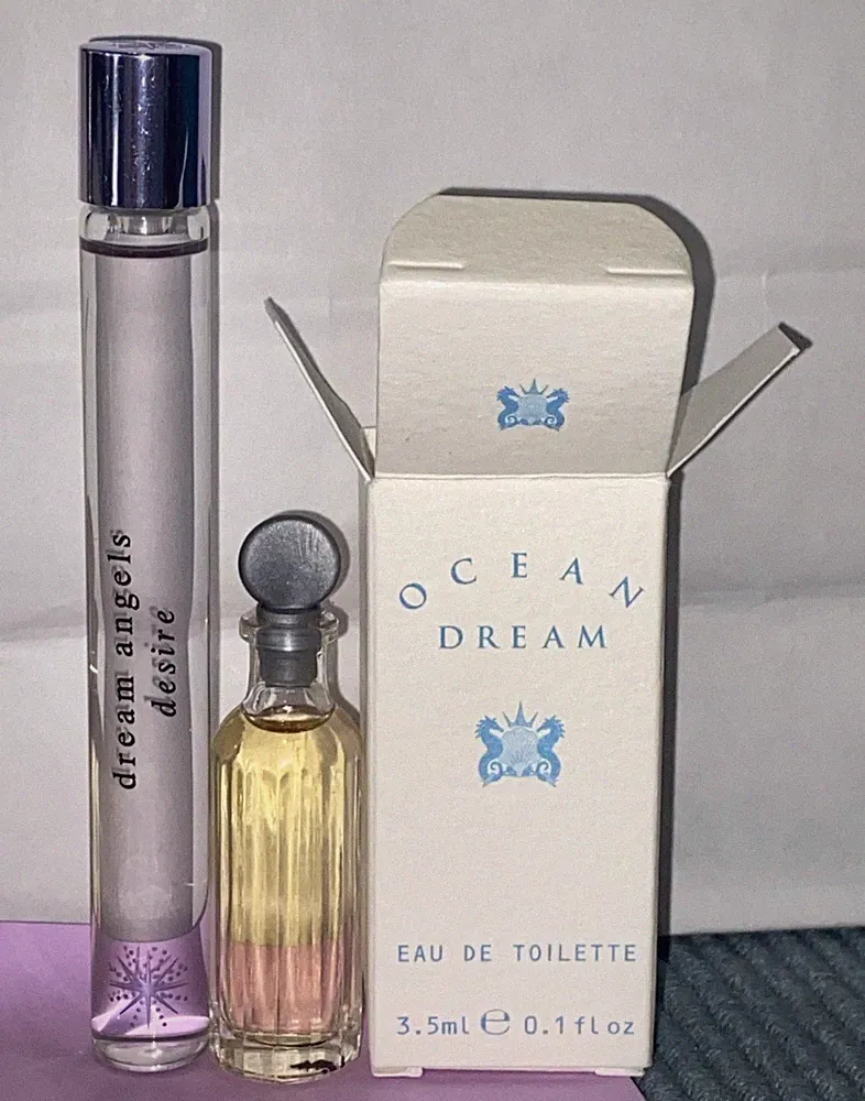 2p lot Victoria Secret edp-Dream Angels Desire Rollerball+Ocean Dream NIB splash