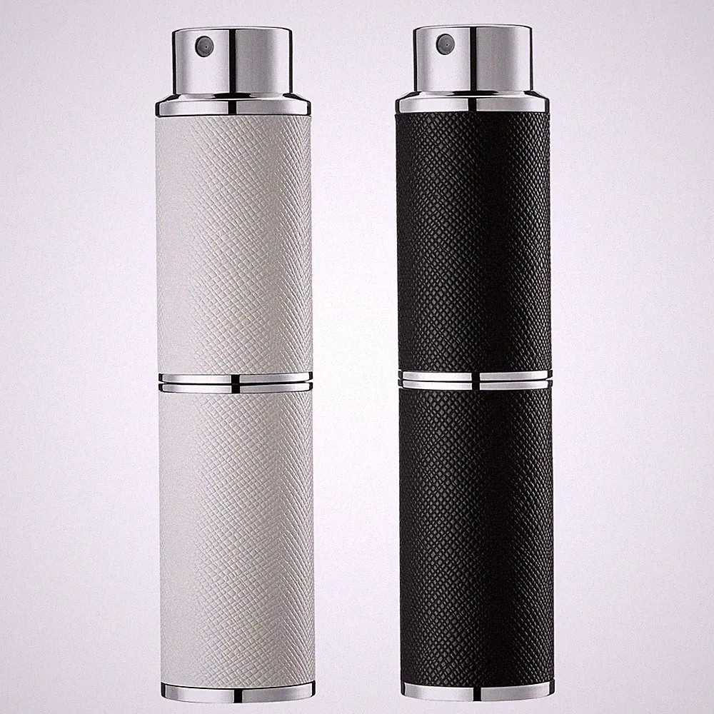 2PCS 8ML Perfume Atomizer Leather Travel Mini Cologne Refillable Spray