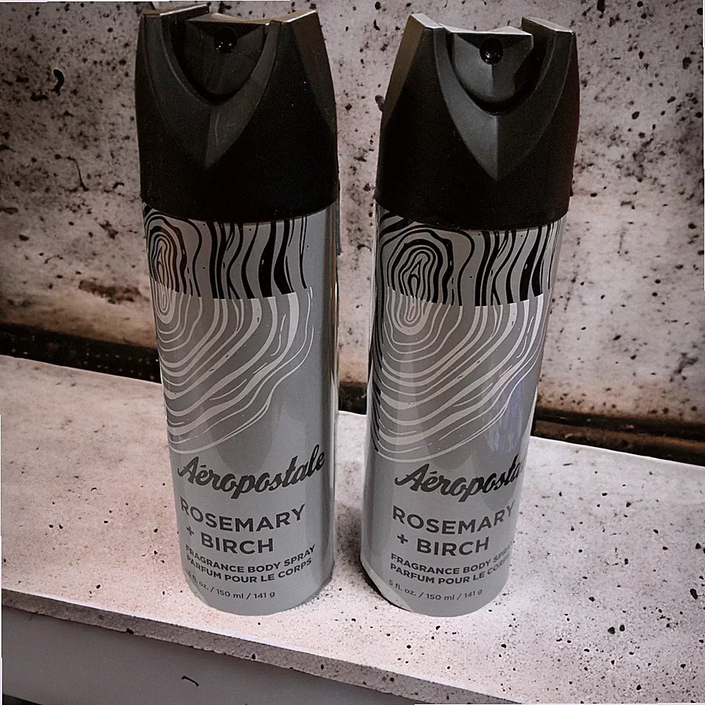 2X Aeropostale Rosemary+Birch Fragrance Body Spray For Men 5.0 Oz / 150 ml New!