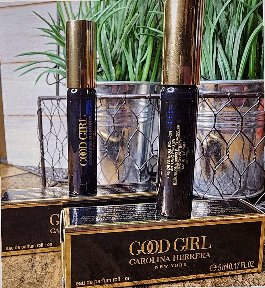 2x Carolina Herrera Good Girl Perfume 0.17 Fl Oz/5mL Each Mini Rollerball NIB