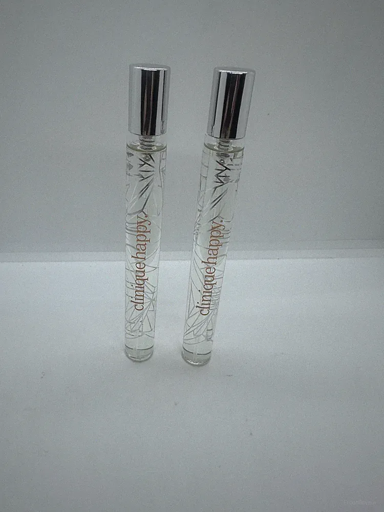 2x Clinique Happy Perfume Travel Spray Purse Size .34oz Each New