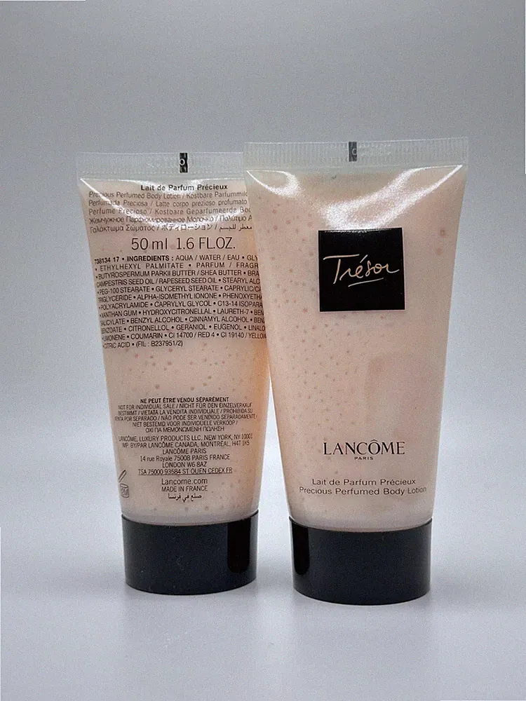2x Lancome Tresor Precious Perfumed Body Lotion 1.6 fl oz/5 ml Travel Size