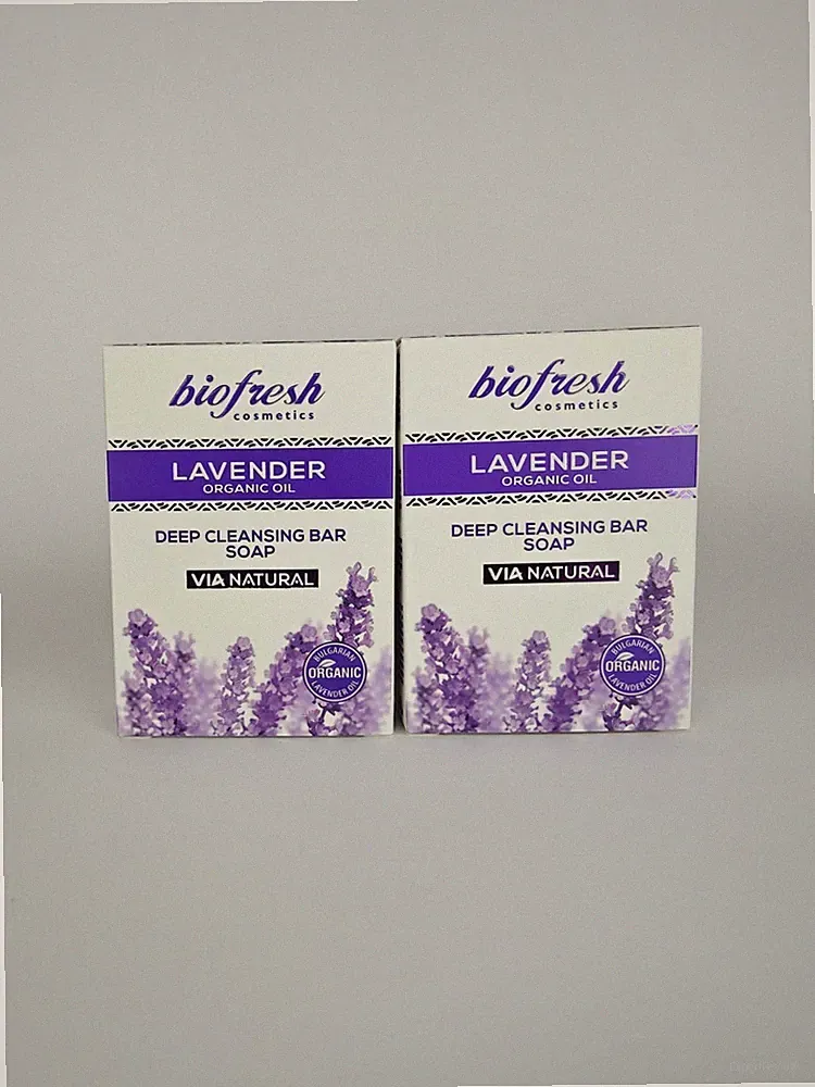2x Natural Lavender Soap Bars Bulgarian Handmade Herbal Soap 100g/3.5 oz Each
