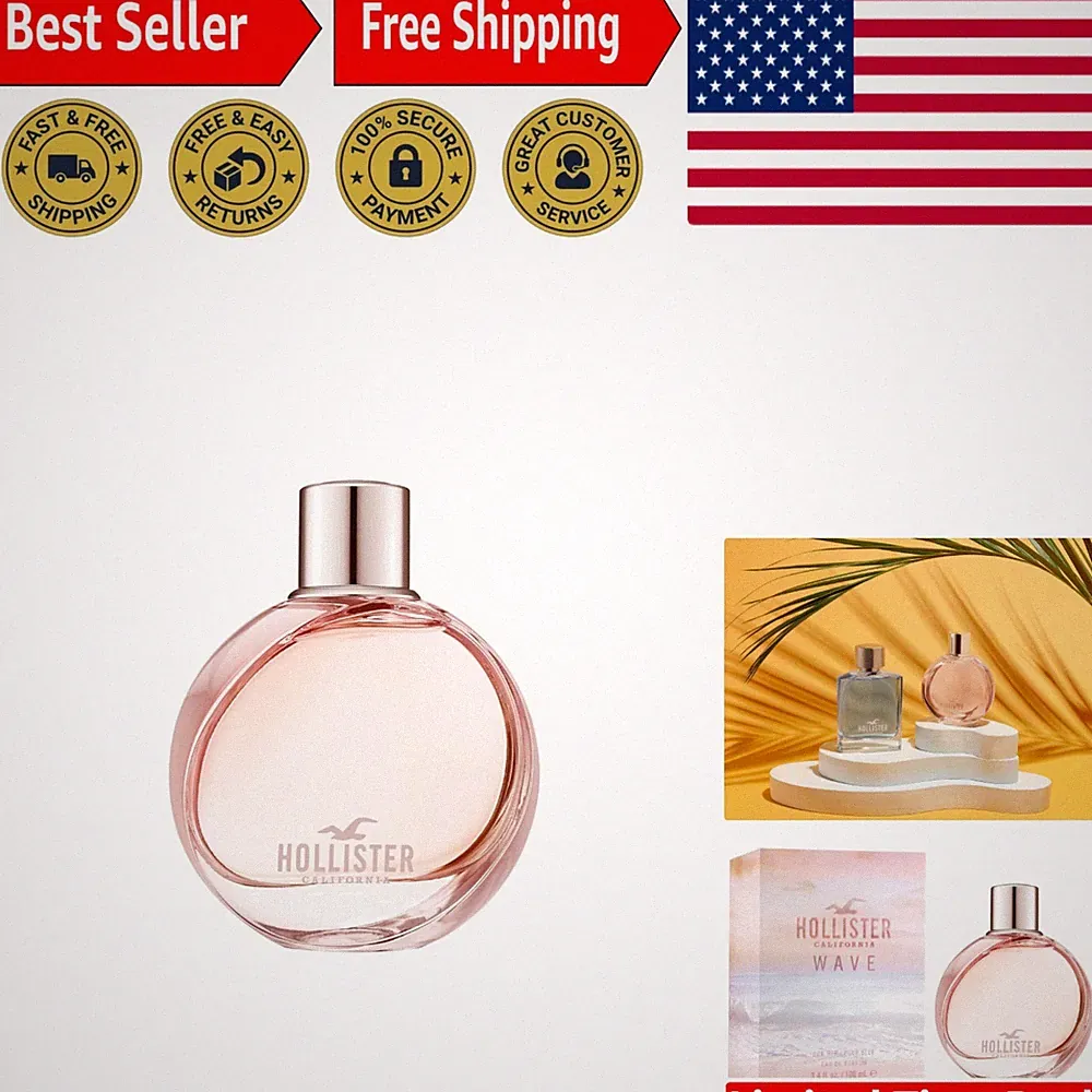 3.4oz Wave Women Eau De Parfum - Revitalizing Aloe Vera Aroma in Elegant Design