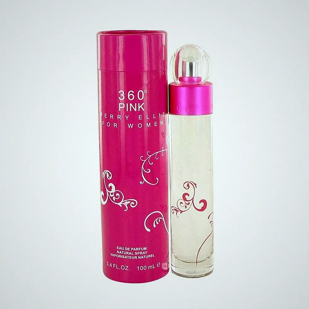 360 Pink Eau De Parfum Spray for Women by Perry Ellis, 3.4 Ounce