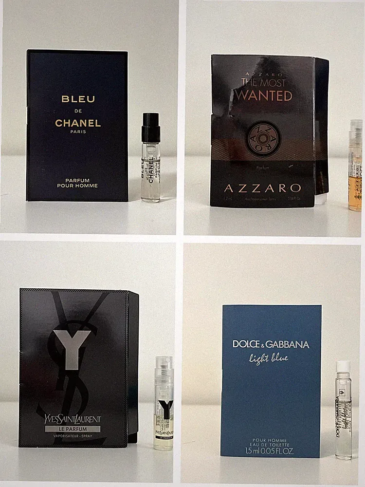 4 Men's Cologne Perfume Fragrance Sample Size Spray Set New in card CHANEL