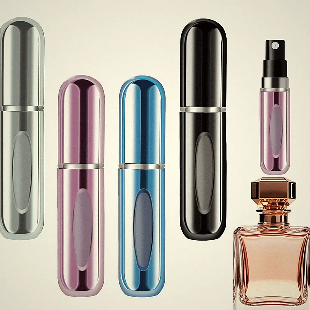 4 Pcs 5ml Mini Refillable Perfume Atomizer Bottom Fill Aluminum Travel Spray