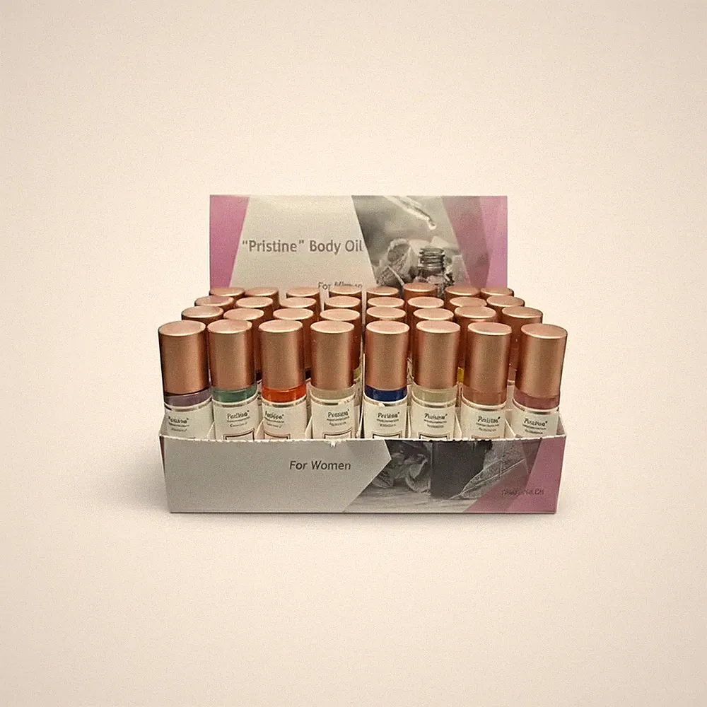 48pc Roll On Body Oil Perfume 1/3 oz Bulk Set w/ Counter Display