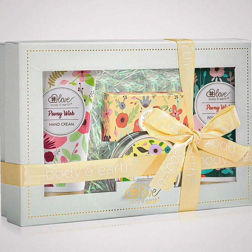 4PC Hand Cream Gifts Set for Women Valentines Day Gifts Galentines, Peony Wish S