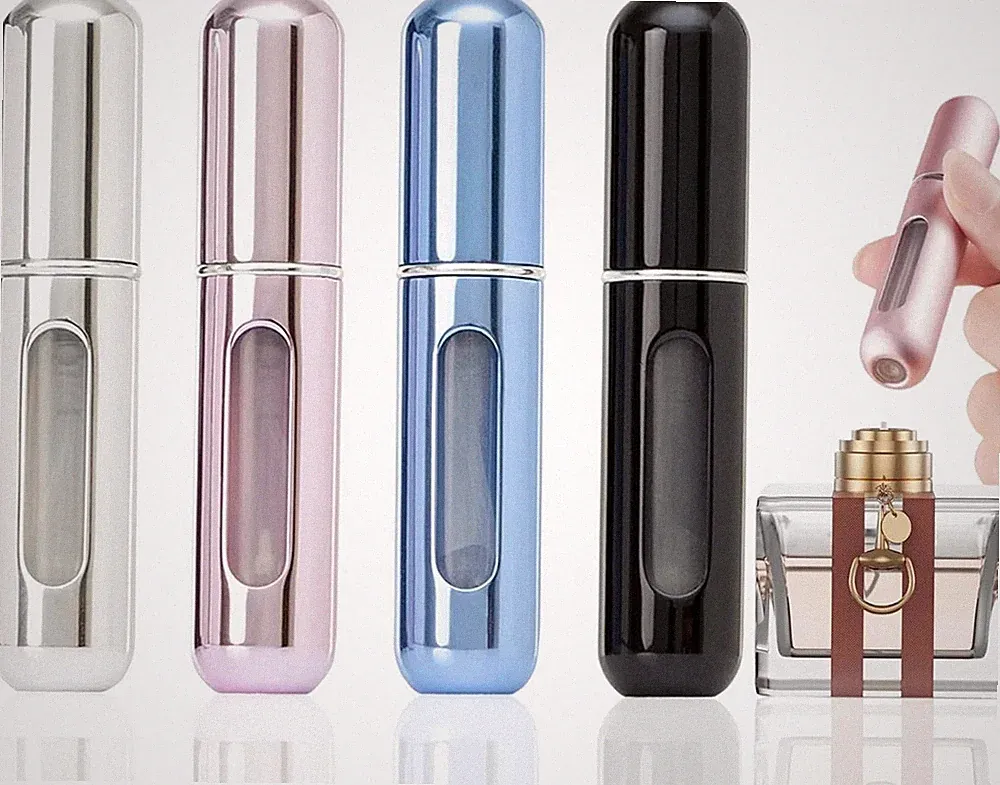 4Pcs Mini Refillable Perfume Atomizer – Travel Spray Bottle for Cologne & Pocket