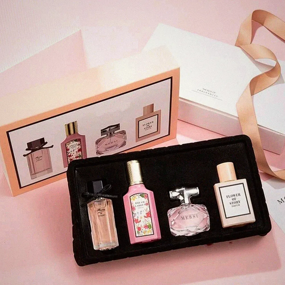 4Pcs Set Long-Lasting Fragrance Perfume Box Is Convenient For Women/Men Gift