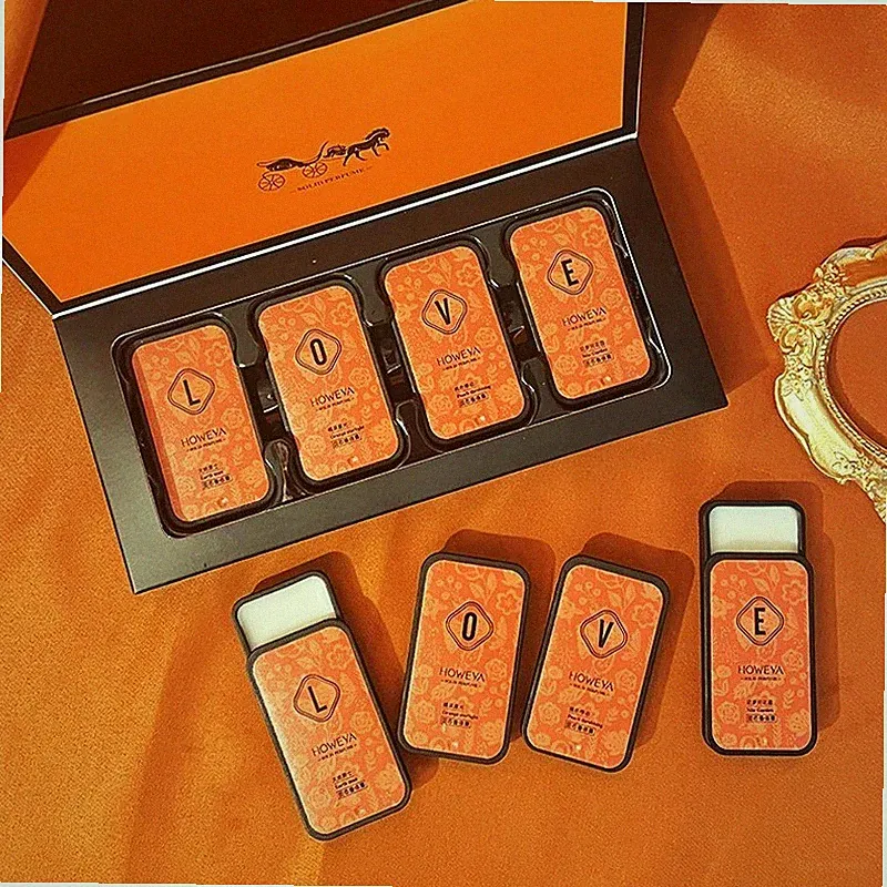 4PCS Solid Perfume Set Floral Fruity Fragrance Long Lasting Portable Travel Gift
