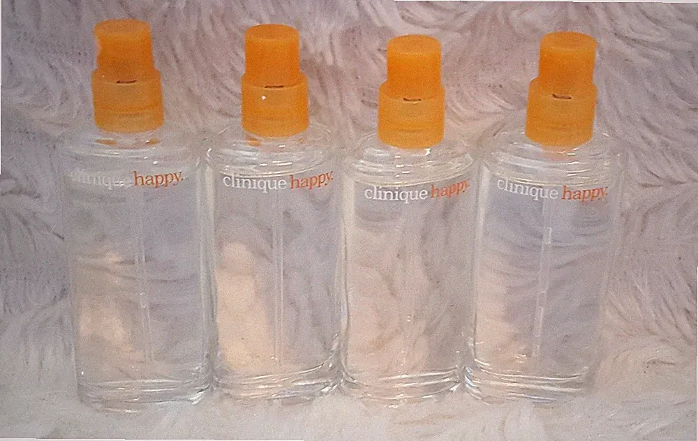 4x CLINIQUE Happy eau de parfum perfume spray .24 oz ea (.96 tot) travel purse