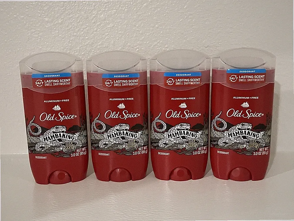 4x Old Spice Mambaking Deodorant Stick Aluminum Free 3.0oz Long Lasting Scent