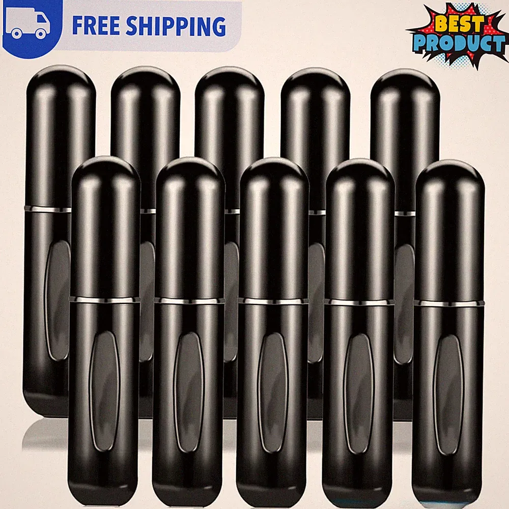 5/10Pcs Mini Travel Perfume Atomizer Bottle Spray Pump Case Refillable Portable