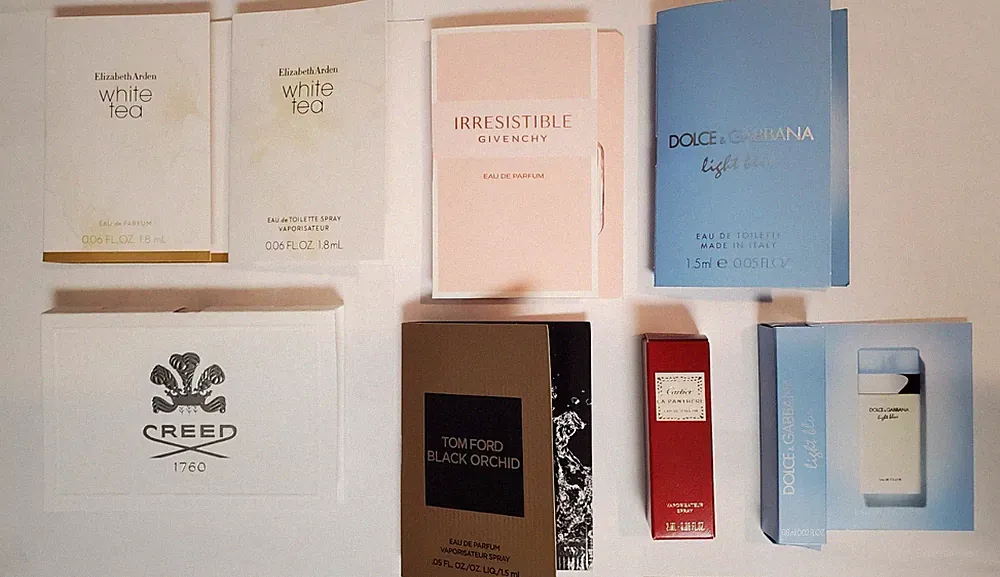 8 Designer Women’s Perfume Samples Dolce Cartier Givenchy Creed Tom Ford Arden
