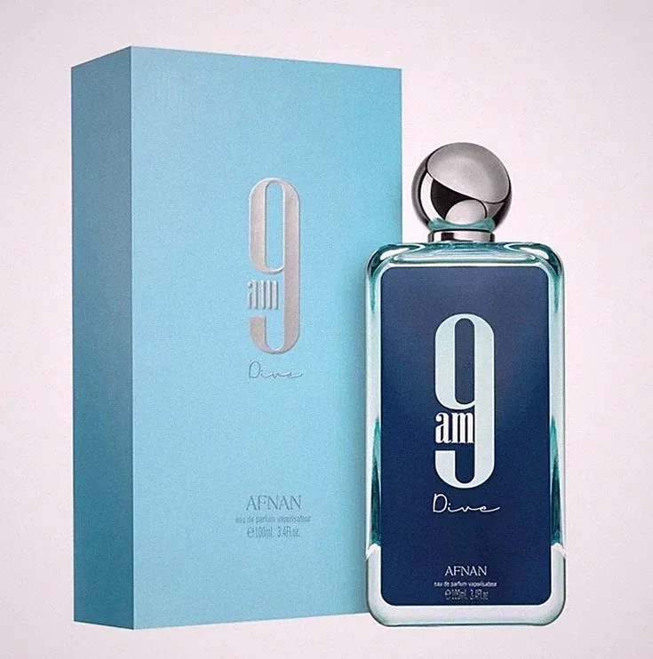 9 am Dive by Afnan 3.4 oz EDP Cologne Perfume Unisex New In Box
