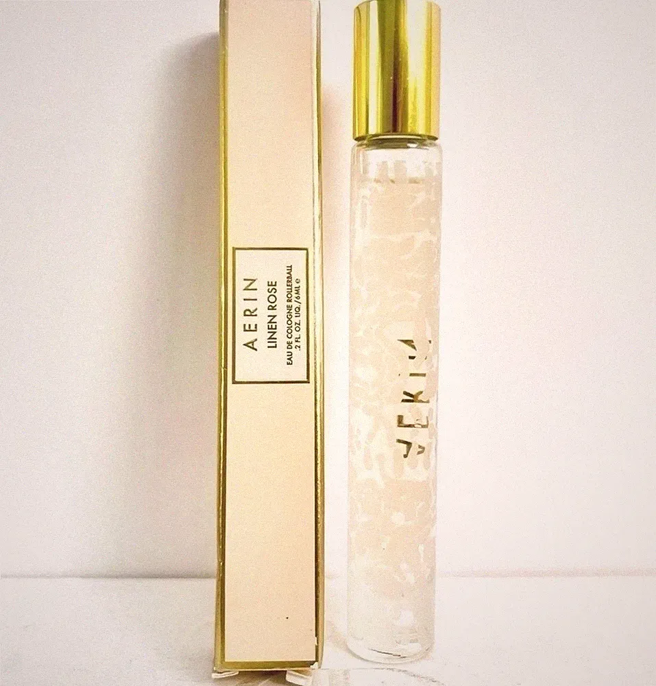 Aerin Linen Rose Eau de Cologne Travel Rollerball Perfume 6 mL