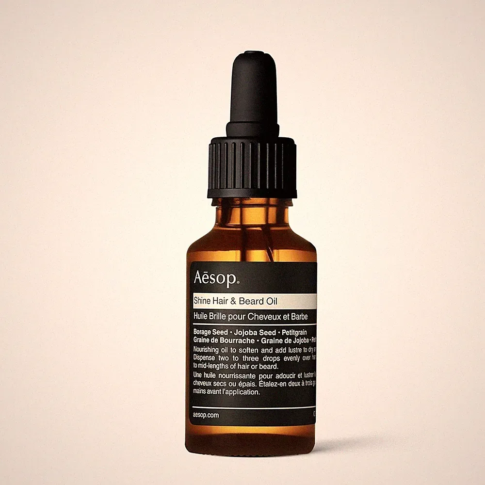 Aesop Shine Hair and Beard Oil | Moisture-Rich, Silicone-Free Oil for Full Beard