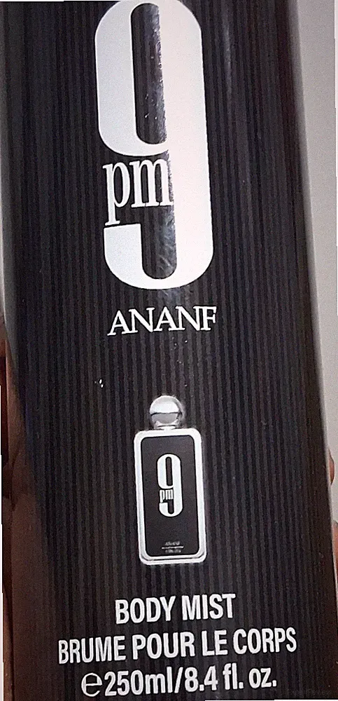 Afnan 9pm Body Mist Spray, 250ml / 8.4 fl. oz. Regular Size Fragrance Mist