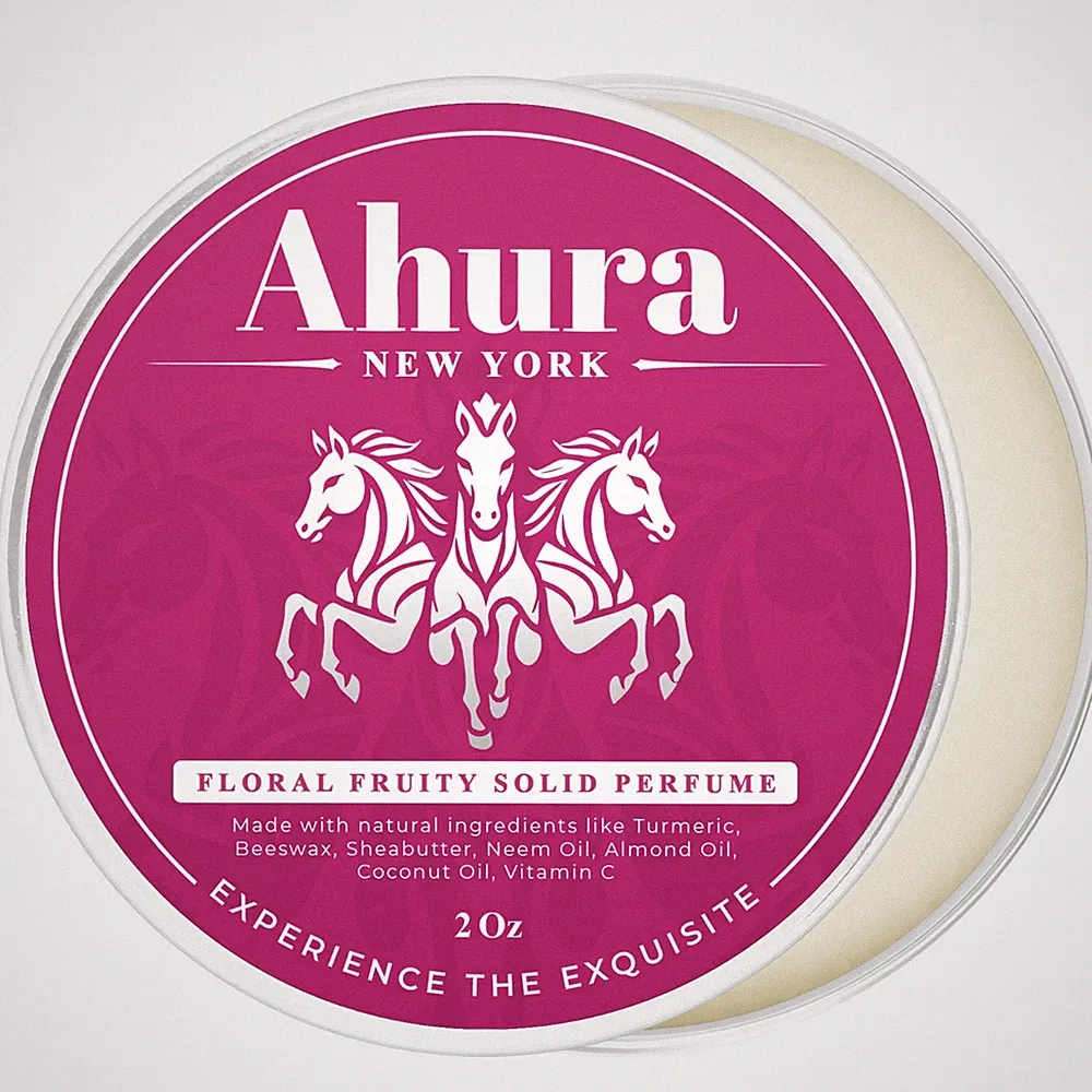 Ahura Herbal Floral Eau de Parfum Solid Perfume Balm for Women, 2 oz