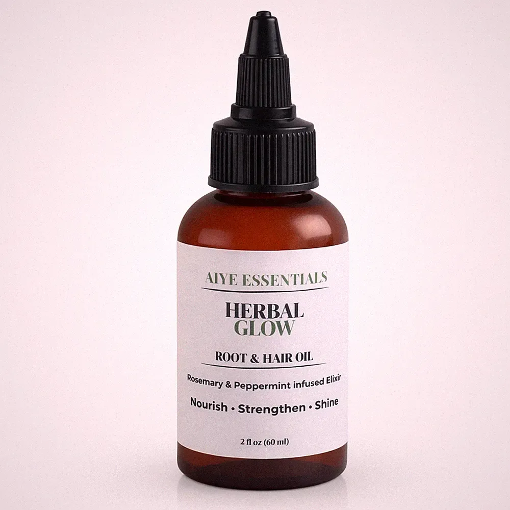 AIYE ESSENTIALS Herbal Glow Root & Hair Oil Rosemary Peppermint 2 fl oz