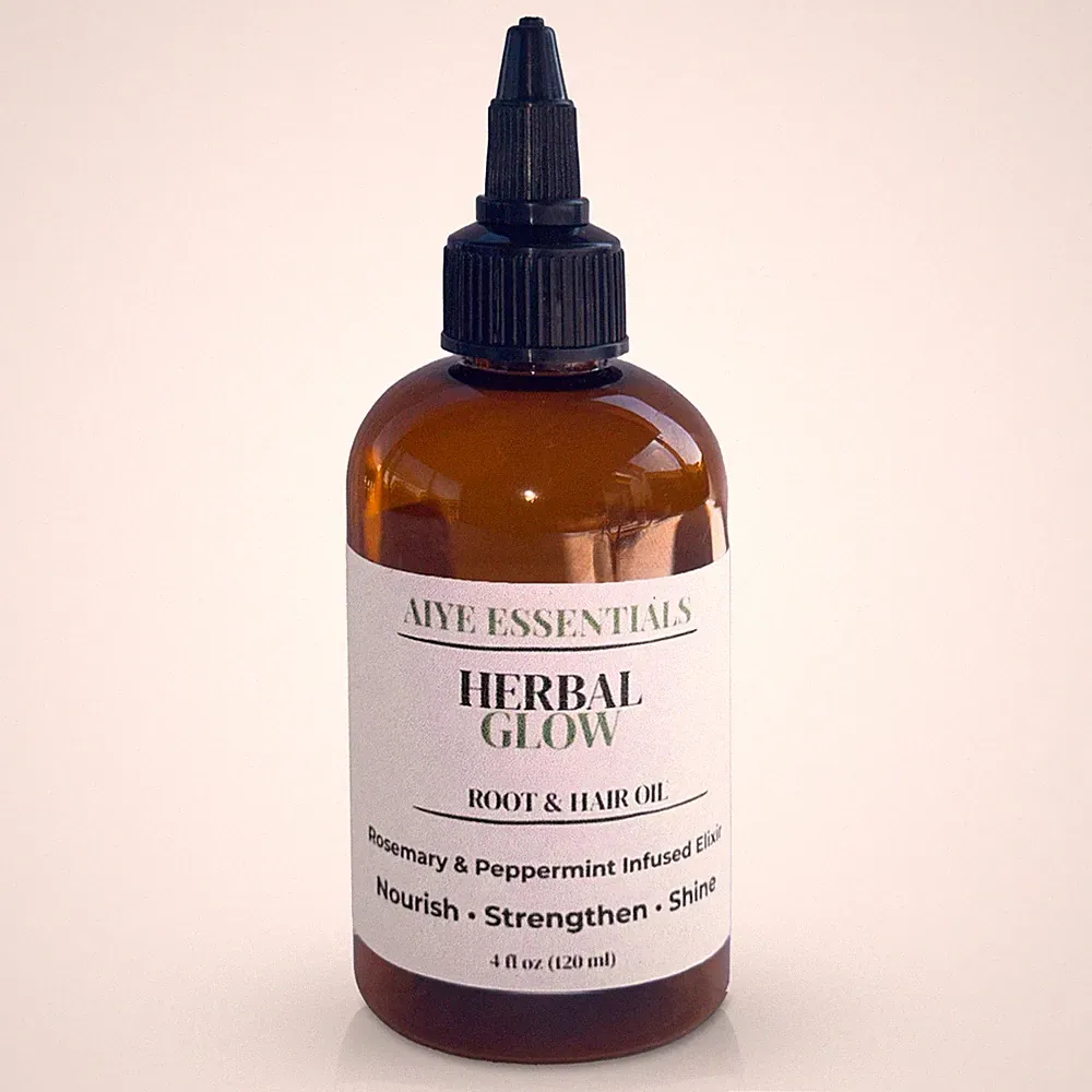 AIYE ESSENTIALS Herbal Glow Root & Hair Oil Rosemary Peppermint 4 fl oz