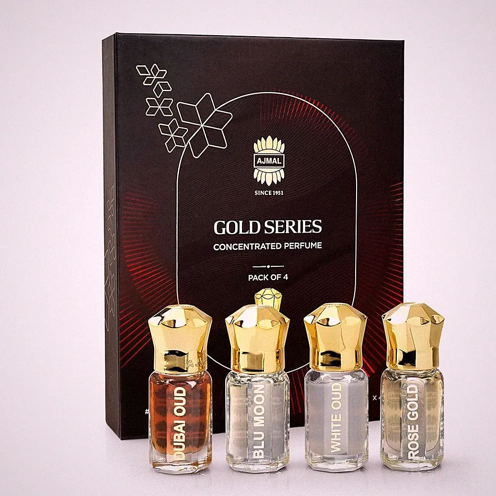 Ajmal Gold Series Concentrated Perfume Oil Gift Set Pack of 4x5ml