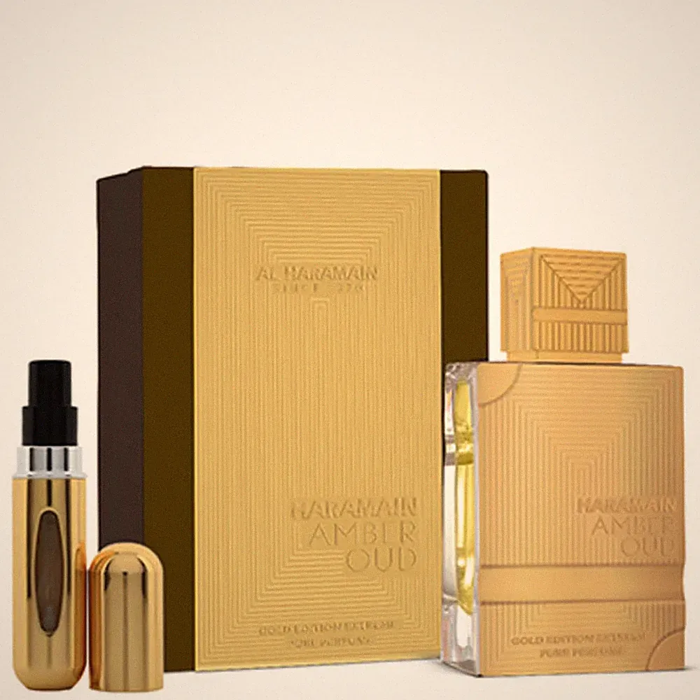 Al Haramain Unisex Amber Oud Gold Edition Extreme Pure Perfume Gift Set