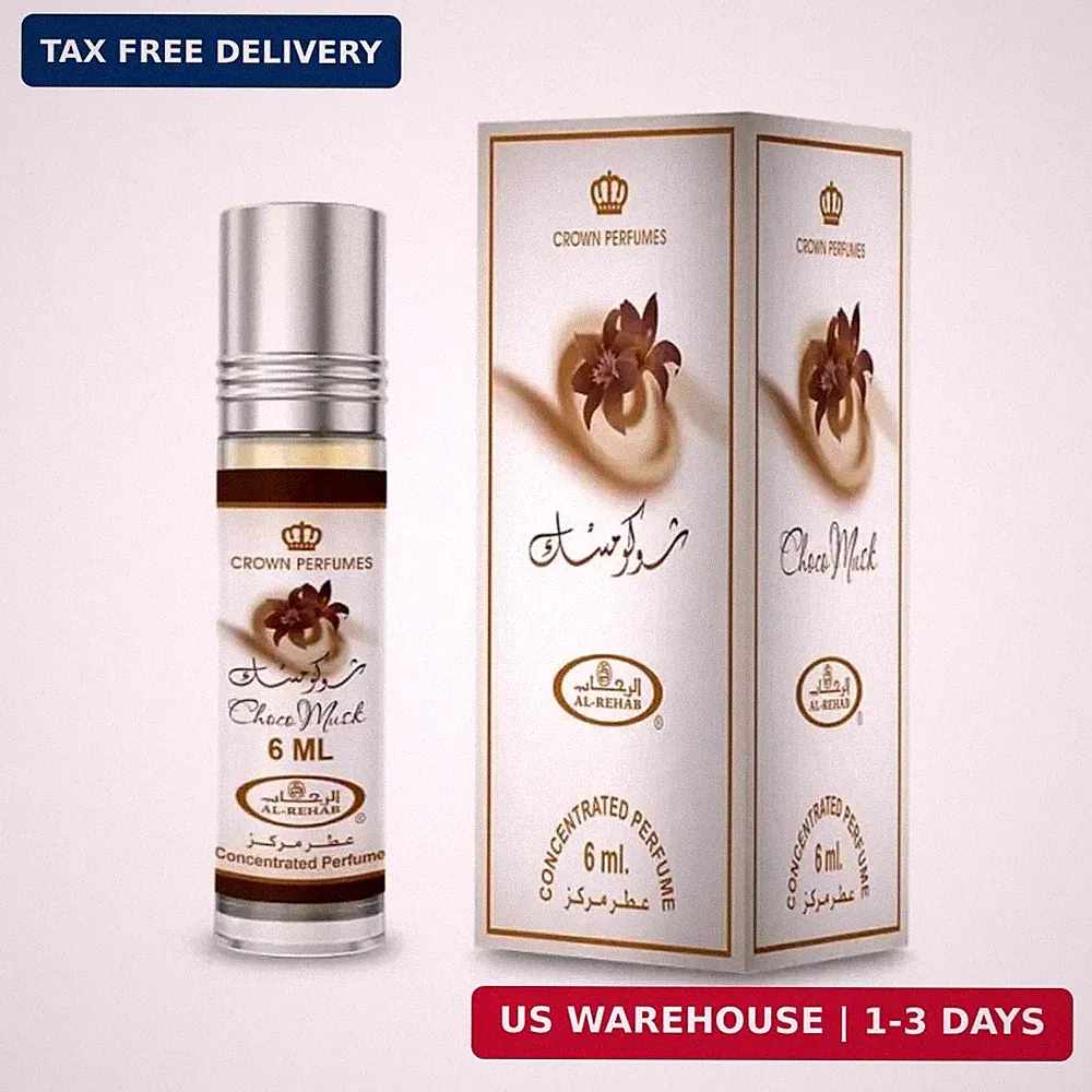 Al-Rehab Choco Musk Concentrated Perfume Rollerball for Unisex, 0.2 Ounce