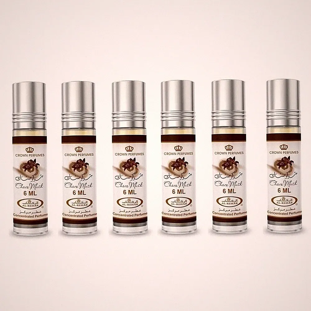 Al-Rehab Choco Musk Concentrated Perfume Rollerball for Unisex, 0.2 Ounce (Pack
