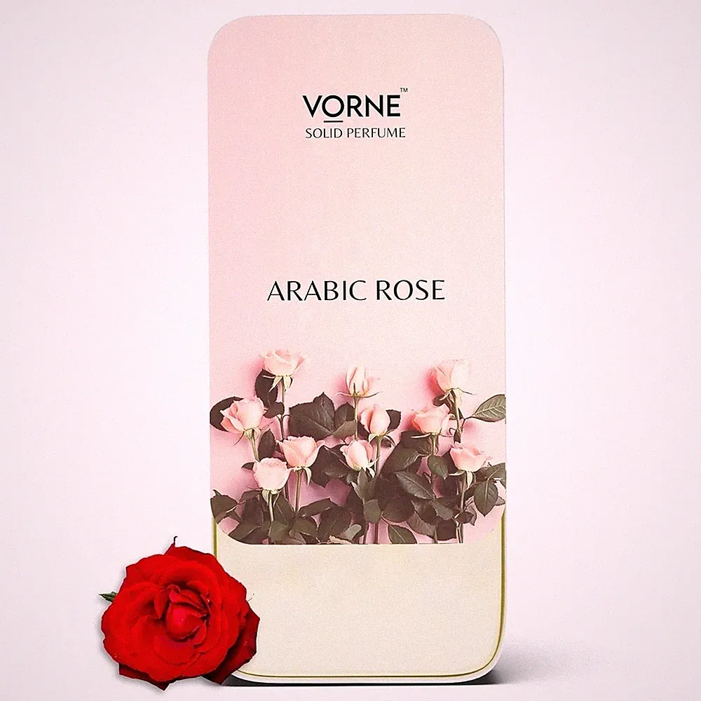 Alcohol free solid perfume for women 12 g | Arabic Rose Fragrance Wax Cologne