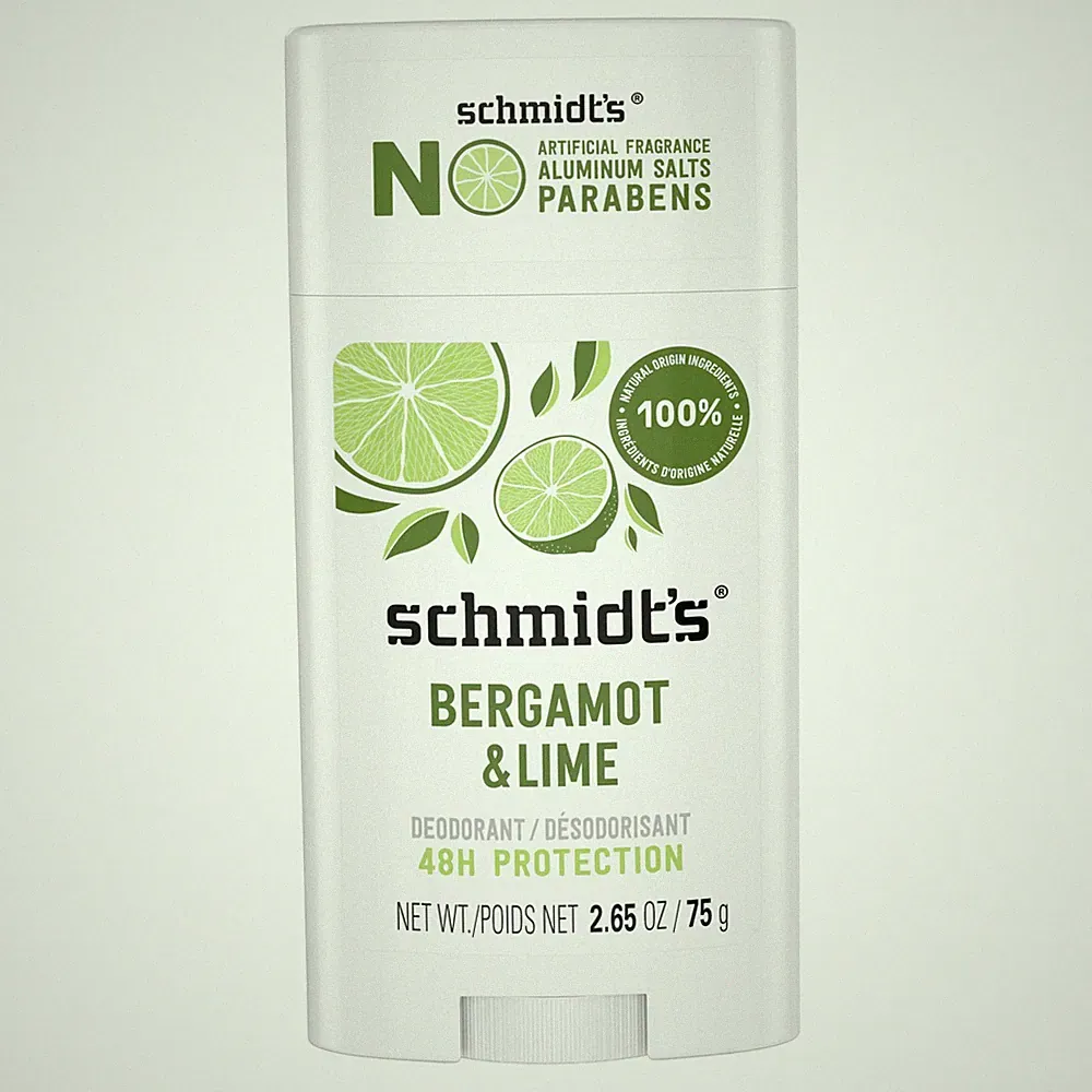 Aluminum-Free Vegan Deodorant Bergamot Lime, 24-Hour Odor Protection, 2.65 oz