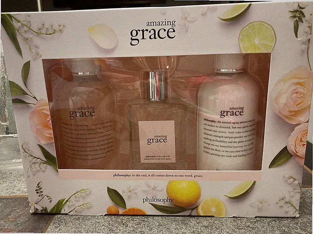 AMAZING GRACE PHILOSOPHY GIFT SET OF 3 INC. BATH GEL, PERFUME, FIRMING BODY LOT