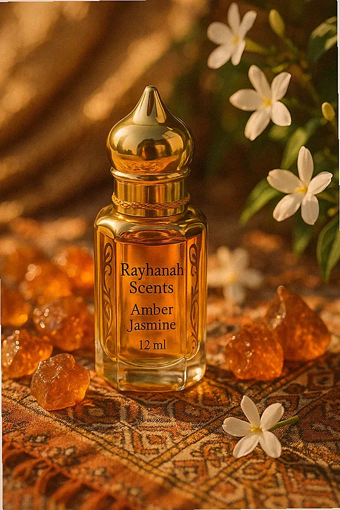 Amber Jasmine – Floral Oriental Perfume Oil (Alcohol-Free, Unisex)