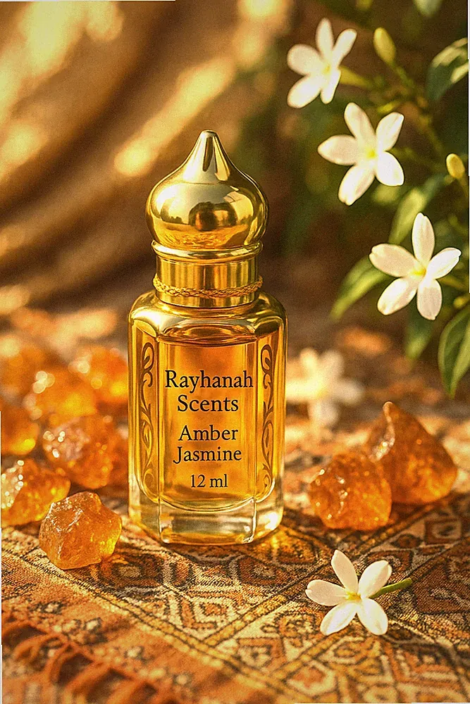 Amber Jasmine Perfume Oil Alcohol Free Arabian Attar Stick Long Lasting 12ml