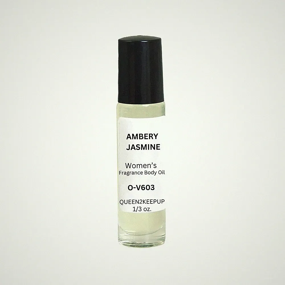 Ambery Jasmine (Women) Body Oil 10 ml Fragrance All Natural 1/3 oz Roll-On Scent