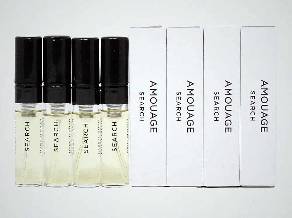 AMOUAGE SEARCH EDP 2.0ml .06fl oz x 4 COLOGNE PERFUME SPRAY SAMPLE VIALS